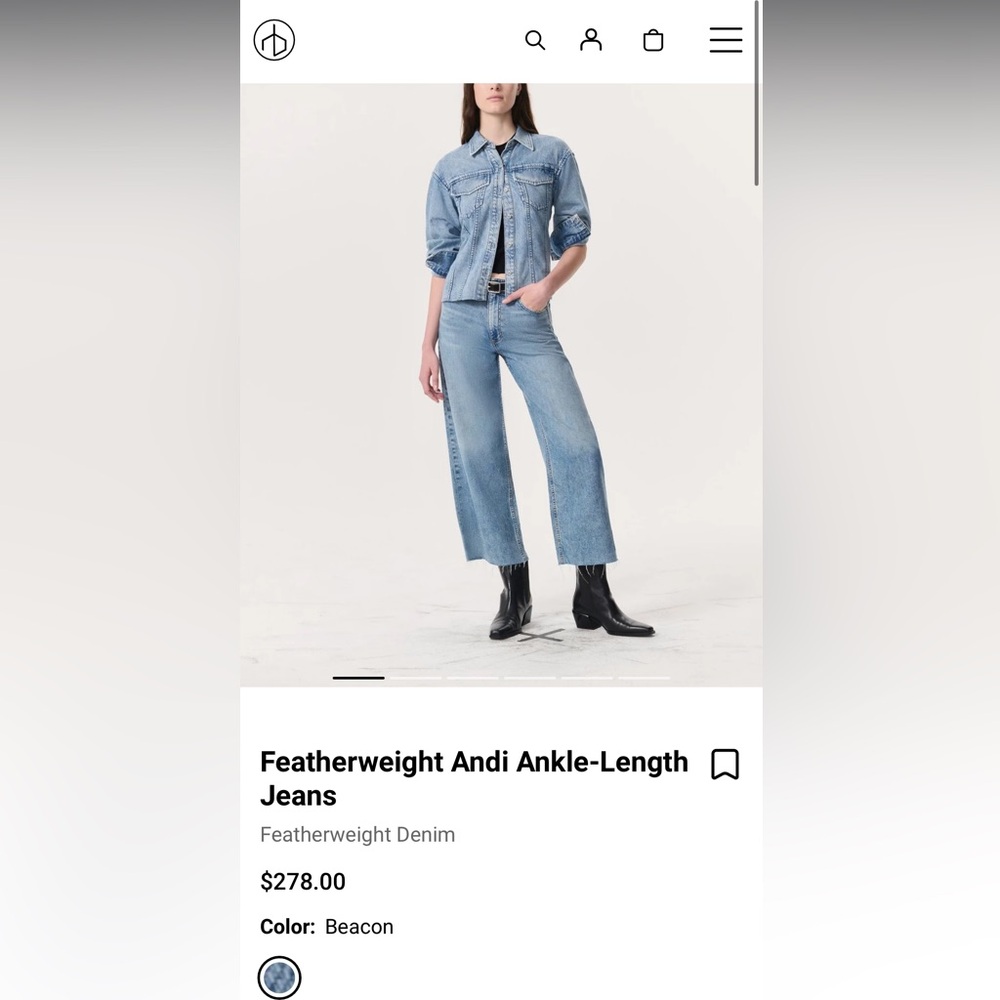rag & bone Featherweight Andi Ankle-Length Jeans
